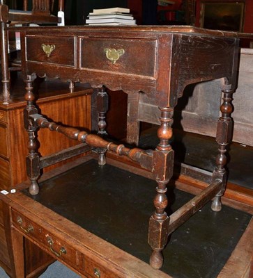 Lot 1255 - George II oak side table