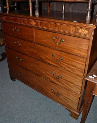 Lot 1257 - George III mahogany straight front chest