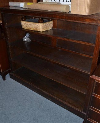 Lot 1277 - Oak open dwarf bookcase