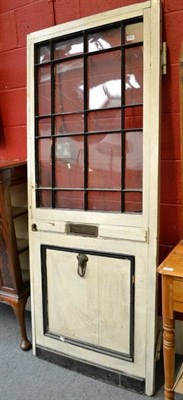 Lot 1292 - White painted and glazed door