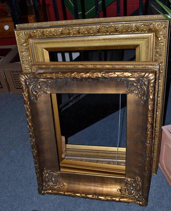 Lot 1298 - Three gilt picture frames