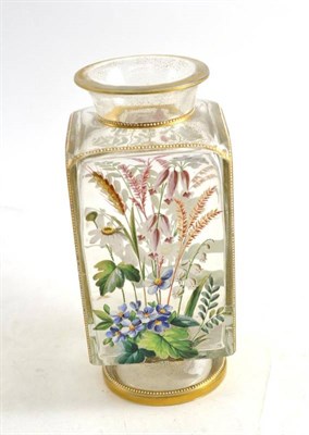 Lot 40 - An English enamelled glass vase