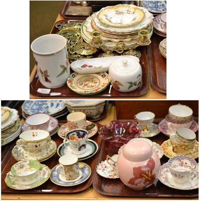 Lot 101 - A collection of decorative teawares including Denby etc Royal Crown Derby plates, assorted...