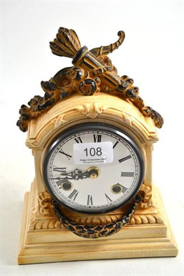 Lot 108 - Reproduction pottery clock in French style