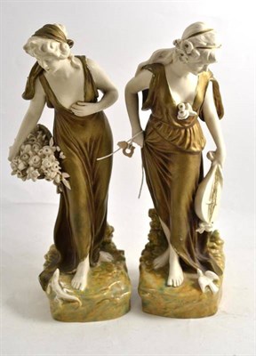 Lot 119 - Pair of Royal Dux type figures