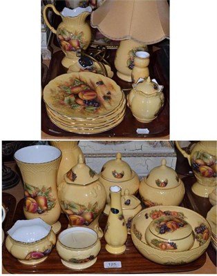 Lot 125 - Quantity of assorted Aynsley Orchard Gold ornamental china (on two trays)