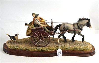 Lot 135 - Border Fine Art figure group, horse and trap, limited edition 521/950 (horse's ear chipped)