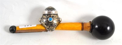 Lot 141 - Amber and silver club