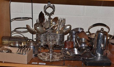 Lot 168 - A collection of assorted silver and silver plate including various silver backed brushes,...