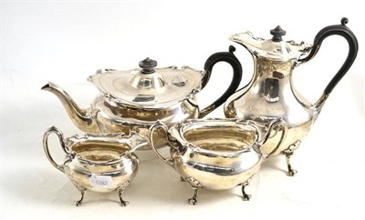 Lot 208 - A George V silver four piece tea service by the Goldsmiths and Silversmiths Co., London 1917