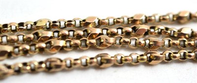 Lot 249 - A 9ct gold muff chain