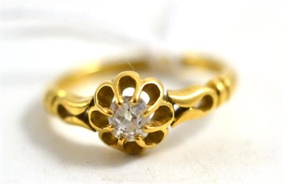 Lot 264 - An 18ct gold old cut diamond solitaire ring, 0.25 carat approximately