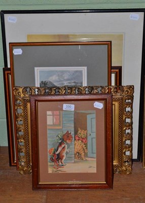 Lot 330 - Print after Louis Wain and four assorted prints (5)