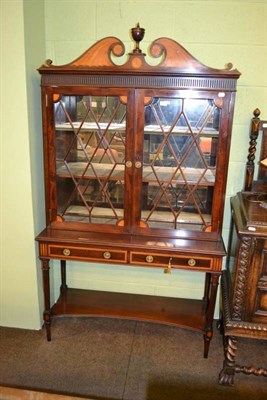 Lot 349 - An Edwardian inlaid mahogany display cabinet