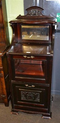 Lot 354 - A late Victorian dark stained mahogany sheet music cabinet