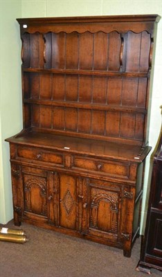 Lot 355 - Reproduction oak small dresser, 5ft high