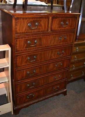 Lot 369 - Reproduction mahogany six height chest