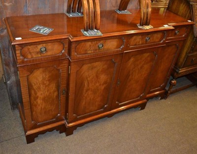 Lot 381 - Reproduction mahogany breakfront sideboard