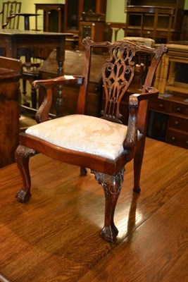 Lot 398 - A child's Chippendale style open armchair