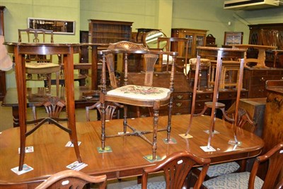 Lot 400 - Two occasional tables and an Edwardian corner chair