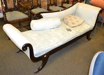 Lot 408 - A late 19th century oak framed day bed