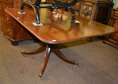 Lot 414 - A Regency mahogany rectangular tilt top breakfast table