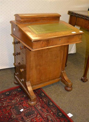 Lot 426 - A small Victorian walnut Davenport