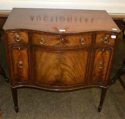 Lot 432 - 19th century mahogany serpentine fronted side cabinet