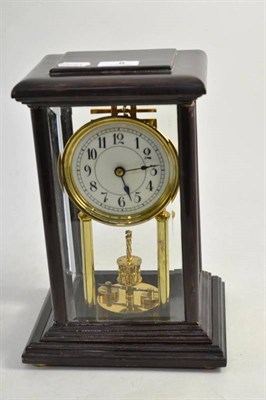 Lot 8 - A Wenge cased four glass clock