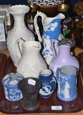 Lot 23 - Samuel Alcock jug and seven other pieces (8)