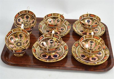 Lot 30 - Eight Royal Crown Derby cups and saucers, 9021 pattern