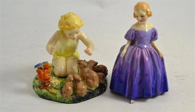 Lot 97 - A Royal Worcester figure Woodland Dance 3076 and a Doulton figure Marie HN1370
