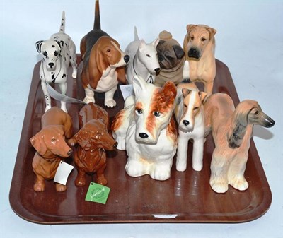 Lot 101 - Ten assorted Beswick dogs