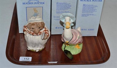 Lot 112 - Seven Royal Albert and one Beswick Beatrix Potter figures, all boxed