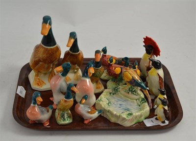 Lot 117 - A collection of Beswick ducks, pheasants and penguins