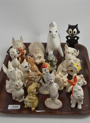 Lot 120 - Twenty one assorted storybook animals, comic figures etc