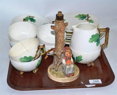 Lot 144 - A Victorian Minton part tea service decorated with oak leaves and raised acorn feet, also a...