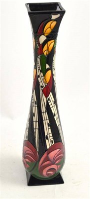 Lot 187 - A Moorcroft La Famille square section vase, limited edition 8/100, signed and dated to base,...