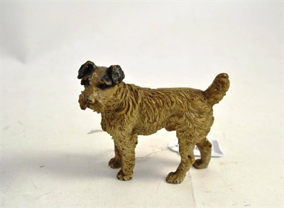 Lot 226 - A cold painted bronze of a terrier