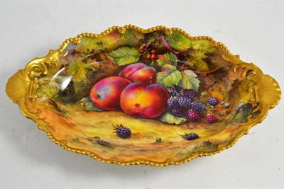 Lot 229 - An oval Royal Worcester dish, Lockyer (a.f.)