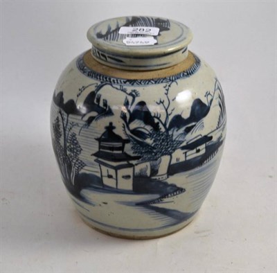 Lot 282 - A Provincial Chinese porcelain ginger jar and cover