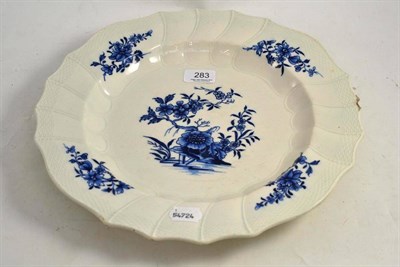 Lot 283 - A late 18th century Tournai porcelain dish, circa 1770, decorated in underglaze blue with...