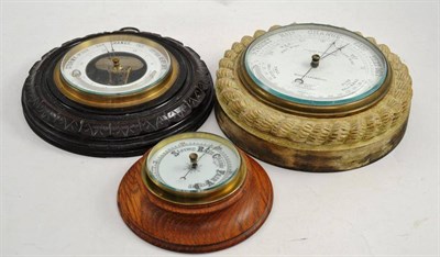 Lot 306 - Three aneroid barometers