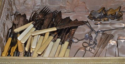 Lot 332 - A pair of silver spoons, a pair of Georgian silver sugar tongs, a Victorian pair and another...