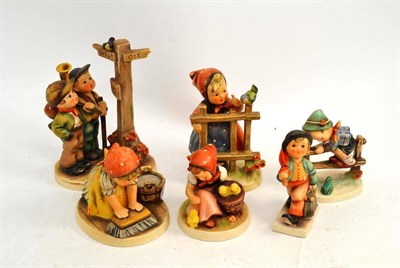 Lot 333 - Six Goebel figures