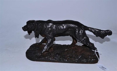 Lot 387 - A modern bronze figure of a dog