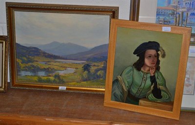 Lot 417 - Augustus William Enness oil on canvas - Looking towards Snowdon, Wales, Sally Philipsen oil on...