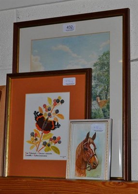 Lot 432 - Two watercolours by D.M & E.M Alderson and one by A.M Alderson (acquired from the artists)