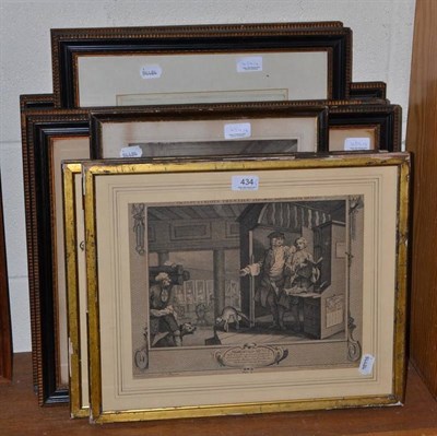 Lot 434 - Two early 19th century Napoleon cartoon prints, three political prints, three others (8)