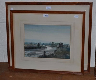 Lot 435 - Two watercolours by Roy Beddington, both river scenes